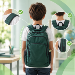 ome indossare lo zaino correttamente a scuola